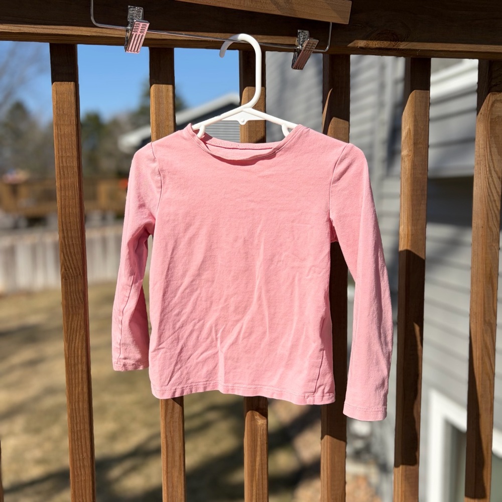 H&M Pink Long-Sleeve Crewneck Top